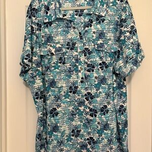 Women’s Coral Bay Blue Floral Blouse